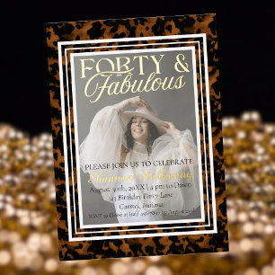 Fun Tortoise Shell Birthday Forty and Fabulous