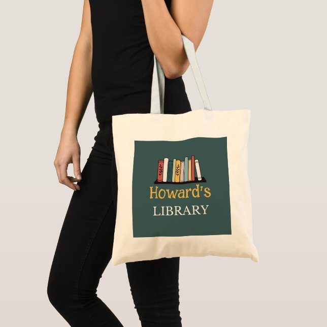 FUN! Tote Bag - Library -  Personalised - Add Name (Front (Product))