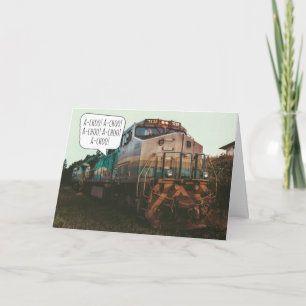 Fun Train Lover Chattanooga A-Choo Sneeze Get Well Card