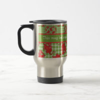 Fun Travel Mug to Personalize: Cute Red Dragons