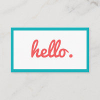 fun trendy colourful Business Card