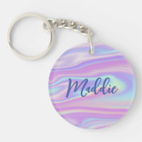 Fun Trendy Faux Iridescent Personalised w/ Name Ke
