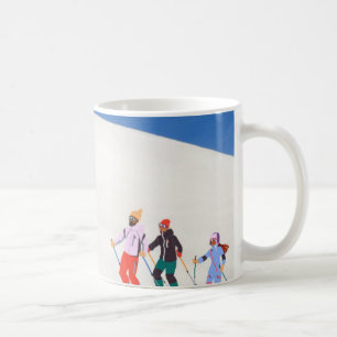 Fun Trendy Happy Holidays Ski Resort  Coffee Mug