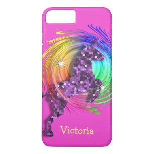 Fun Trendy Rainbow Unicorn Personalised iPhone 8 Plus/7 Plus Case