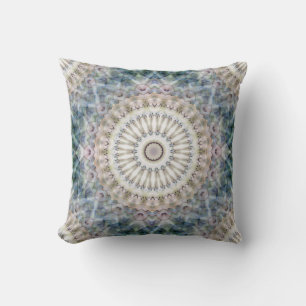 Fun Trippy Hippy Psychedelic Fractal Kaleidoscope Cushion
