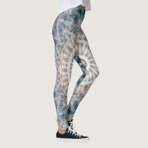 Fun Trippy Hippy Psychedelic Fractal Kaleidoscope Leggings