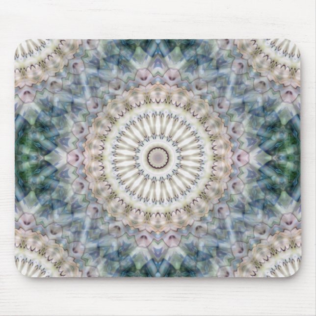 Fun Trippy Hippy Psychedelic Fractal Kaleidoscope Mouse Mat (Front)