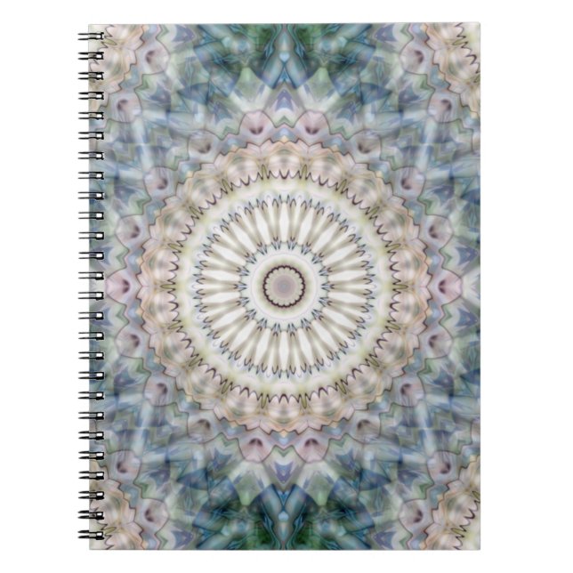 Fun Trippy Hippy Psychedelic Fractal Kaleidoscope Notebook (Front)