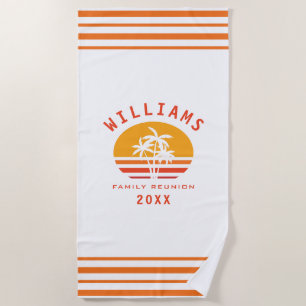 Fun Tropical Beach Summer Vacation Family Reunion Beach Towel
