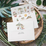 Fun Tropical Christmas Personalised Envelope<br><div class="desc">Bring some holiday cheer with a tropical twist to your holiday mail! This Fun Tropical Christmas Personalised Envelope features a whimsical illustration of a festive Santa surfing under a palm-thatched umbrella, complete with holiday lights and a coconut drink, bringing beachy vibes to the season. Perfect for anyone living in or...</div>