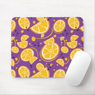 Fun Tropical Oranges Fruit Pattern Mouse Mat