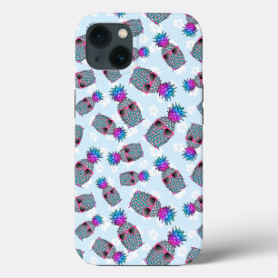 Fun Tropical Pineapple Floral iPhone 13 Case