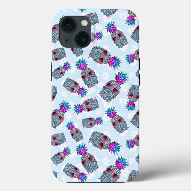 Fun Tropical Pineapple Floral Case-Mate iPhone Case (Back)