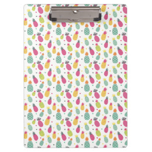 Fun tropical pineapple pattern clipboard