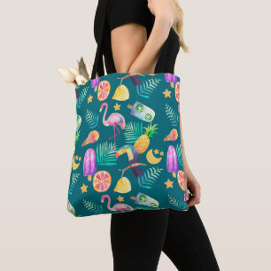 Fun Tropical Summer Pattern Tote Bag