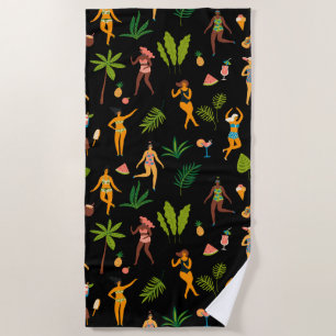 Fun Tropical Swimsuit Girls Beach Towel