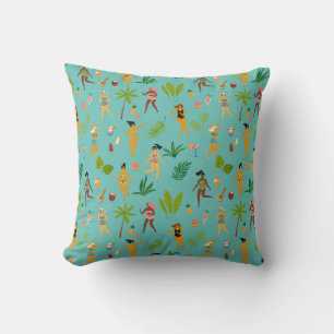 Fun Tropical Swimsuit Girls Cushion