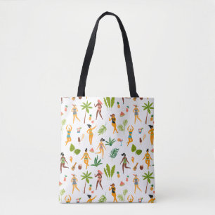 Fun Tropical Swimsuit Girls Tote Bag