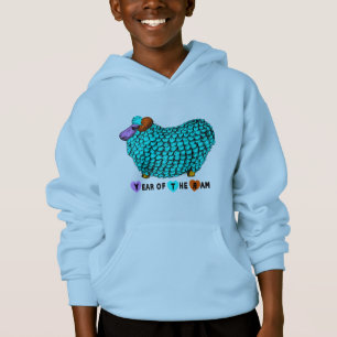 Fun Turquoise Ram Chinese New Year Zodiac K Hoddie