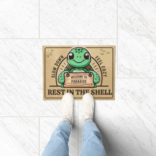 Fun turtle design for individual, cosy homes doormat