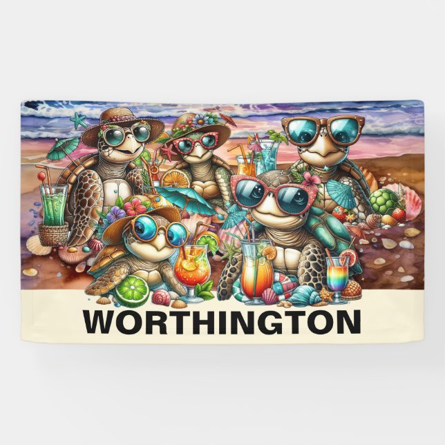 Fun Turtles Gathering  Banner (Horizontal)