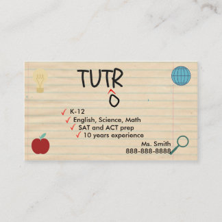 Fun Tutor Business Card