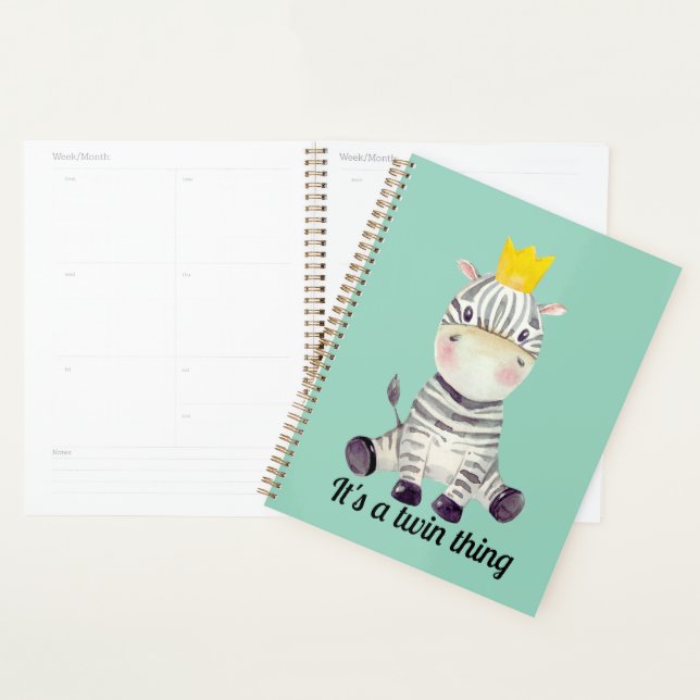 Fun Twin Zebra  Planner (Display)