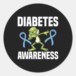 Fun Type 1 Diabetes Kid Boys Girls Diabetic Awaren Classic Round Sticker