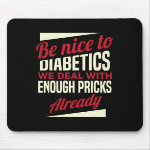 Fun Type 1 Diabetes T1d Diabetic Awareness Women K Mouse Mat