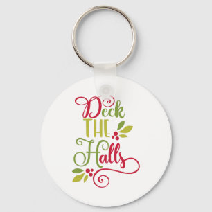 Fun Typography Christmas Key Ring