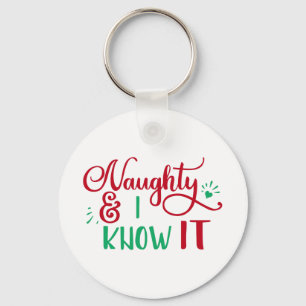 Fun Typography Christmas Key Ring