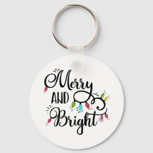 Fun Typography Christmas Key Ring