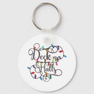 Fun Typography Christmas Key Ring