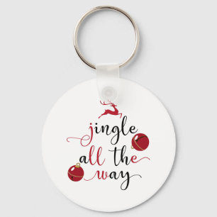 Fun Typography Christmas Key Ring