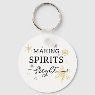 Fun Typography Christmas Key Ring