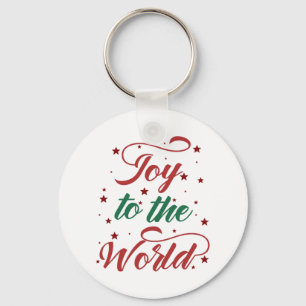 Fun Typography Christmas Key Ring