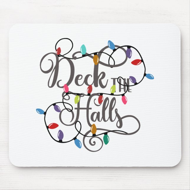 Fun Typography Christmas Mouse Mat (Front)