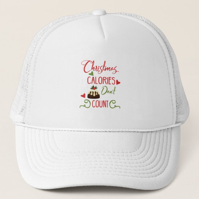 Fun Typography Christmas Trucker Hat (Front)