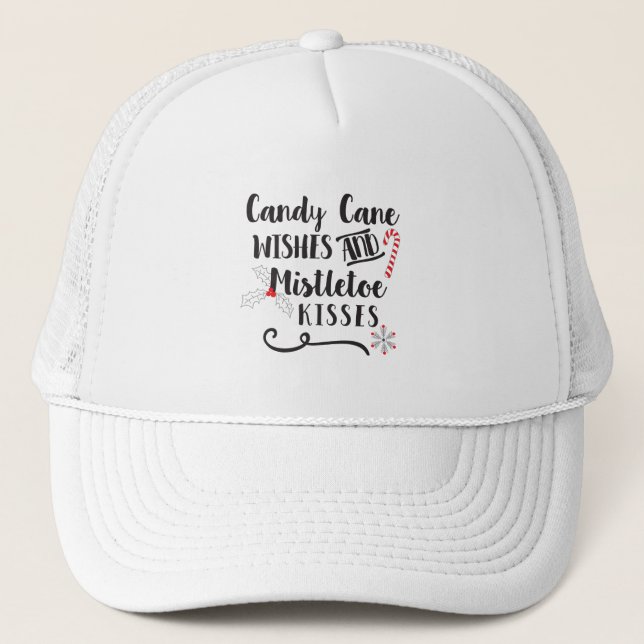 Fun Typography Christmas Trucker Hat (Front)