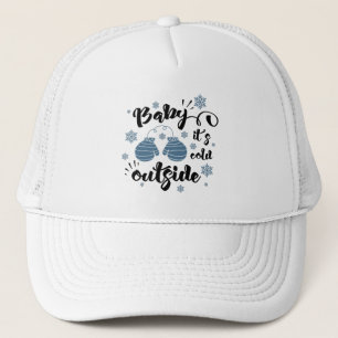 Fun Typography Christmas Trucker Hat