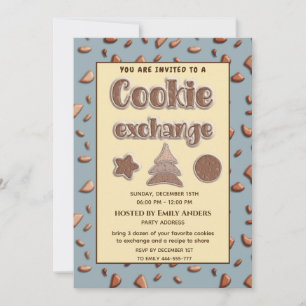 Fun typography Cookie exchange party Invitation