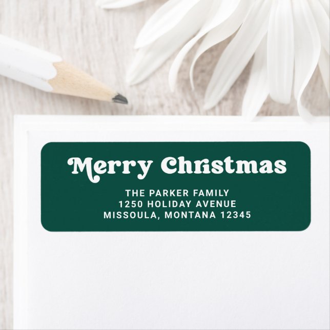 Fun Typography | Modern Green Merry Christmas (Insitu)
