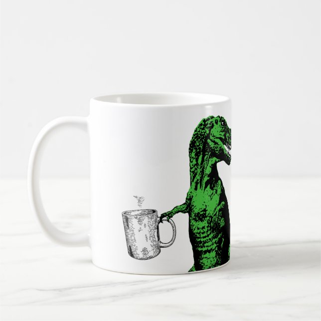 Fun Tyrannosaurus Rex drinking tea: A Tea-Rex… Coffee Mug