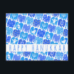Fun Ugly Chanukah Sweaters Cute CUSTOM Holiday Postcard<br><div class="desc">Customise this card by adding your own text over the cute background. Check my shop for more colours and designs or let me know if you'd like something custom. Thanks for shopping with me!</div>