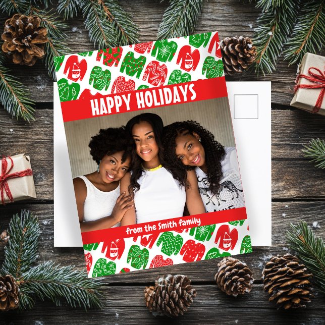 Fun Ugly Xmas Sweaters Cute CUSTOM Holiday Postcard (Fun Ugly Xmas Sweaters Cute CUSTOM Holiday Postcard
)
