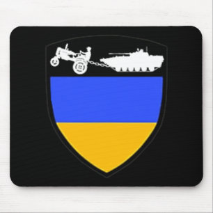 Fun Ukraine Farmer Tractor Towing Tank Meme  Mouse Mat