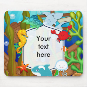 Fun under the sea Fish Children's Kids Computer Mouse Mat