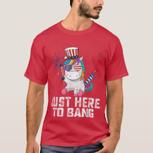 Fun Unicorn Fourth of July 4th of July Im Just Her T-Shirt