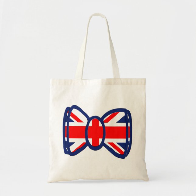 Fun Union Jack Bow Tie Art Tote Bag (Front)