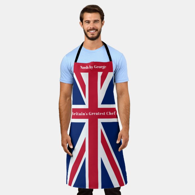 Fun Union Jack Flag Britain's Greatest Chef Apron (Worn)